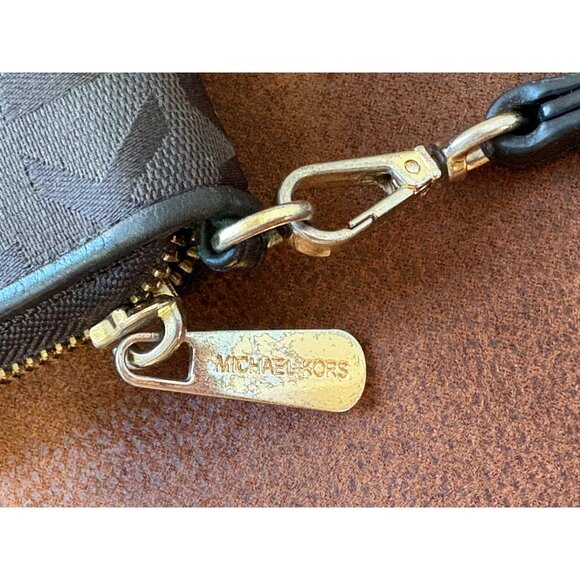 Michael Kors Jet Set Travel Continental Black Logo Wristlet Wallet - Picture 7 of 9